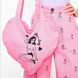 Kira x Lazy Oaf Heart tote Bag